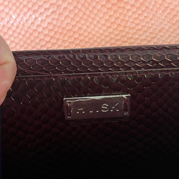 Hvisk Vegan Leather Bag Burgundy Orange Pink Boho Chic Crocodile Adjustable - Picture 7 of 13